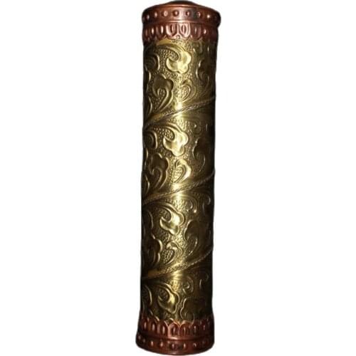 Early collection of gold-plated copper grass leaves kaleidoscope ornaments