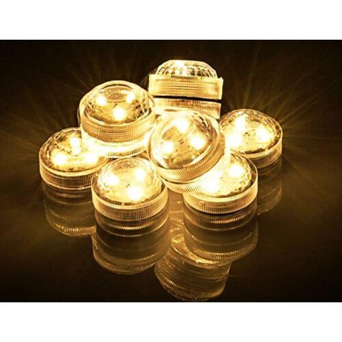 12pcs/Lot Super bright 3smd LED tea light submersible led light waterproof Wedding/Xmas/Valentine party centerpiece decor-BLUE