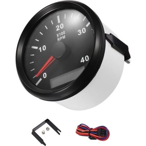 85 mm Waterproof Tachometer Gauge 9~32V 4000 RPM / 6000 RPM Tachometer Gauge With LCD Hour Meter fit Boat Car