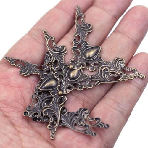 Corner Protector For Books Photo Scrapbooking Albums Menus Folders Metal Bags DIY Ornament Bronze Tone 57.5x41mm