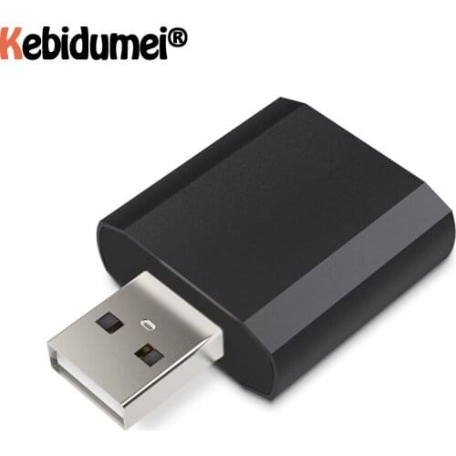 Kebidumei USB External Sound Card USB Audio Interface Headphone Adapter Sound Card for Mic Speaker Laptop PS4 Computer Newly