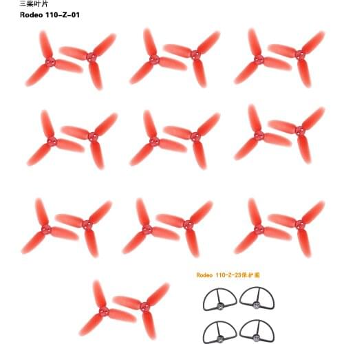 Walkera Rodeo 110 RC Drone Spare Parts Rodeo 110-Z-01 CW / CCW 3-Blade Propeller / Rodeo 110-Z-23 Blade Protection Cover