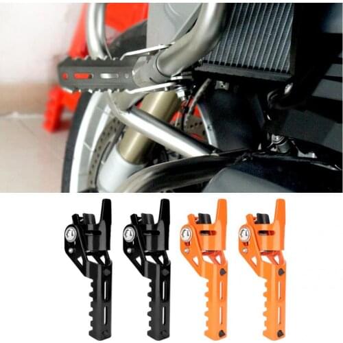 1 Pair Motorcycle Front Footrest Foot Pegs Parts Stainless Steel for BMW R1200GS 2013-2018 Additional folding foot rests