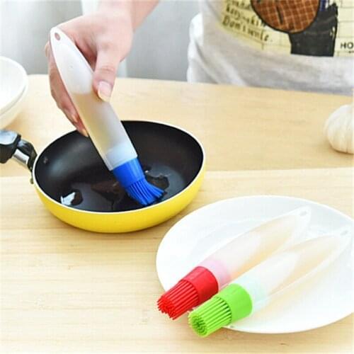 1Pcs Silicone Baking Brushs Liquid Oil Pen Cake Butter Bread Pastry Brush Baking Tool BBQ Utensil Safety Basting Brush