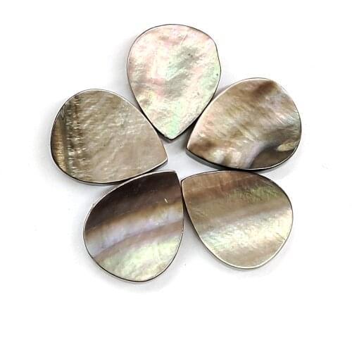 Natural Freshwater Shell Beads Drop-shaped Black Shell Non-porous DIY Necklace Bracelet Jewelry Making Accessories Crafts 10pcs