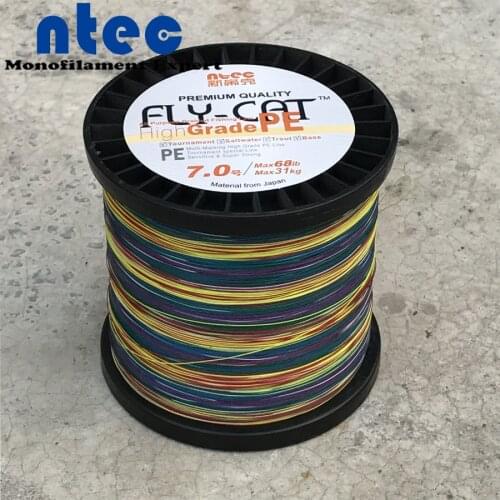 10LB-80LB 8 Strands Braided Fishing Line 1000m Multicolor Japanese Braided Fishing Line Multifilament Fishing Line