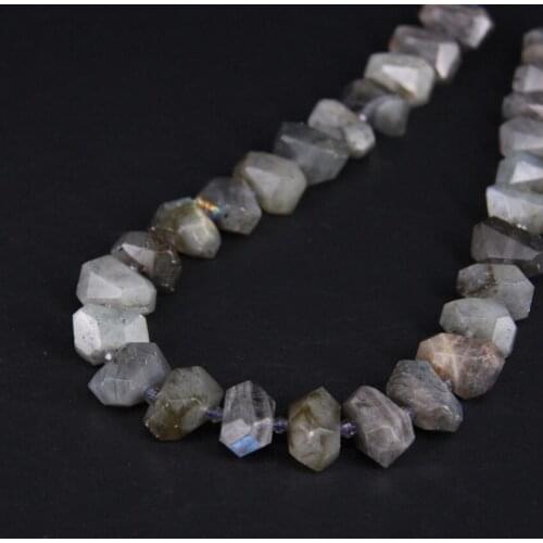 15.5"/strand Natural Flash Labradorite Freeform Faceted Nugget Loose Beads,Gems Stone Cut Nugget Pendant Beads Jewelry Making