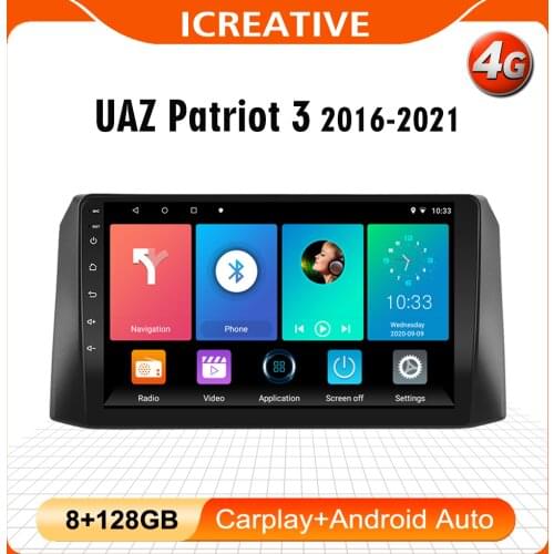 9 Inch Car Radio Multimedia Video Player Navigation GPS For UAZ Patriot 3 2016 - 2021 Android 2 Din Autoradio Head Unit Stereo
