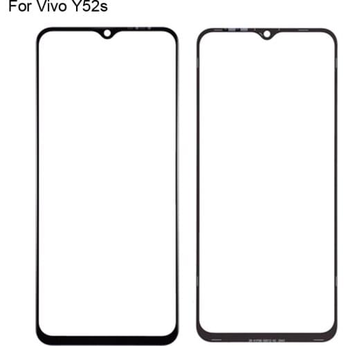2PCS For Vivo Y52s Front LCD Glass Lens touchscreen For Vivo Y 52s V2057A Touch screen Panel Outer Screen Glass without flex