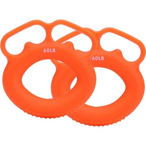 2Pcs Silicone O Hand Grips Forearm Carpal Expander Power Fitness Ring Grip Finger Muscle Workout for Exercise Gym