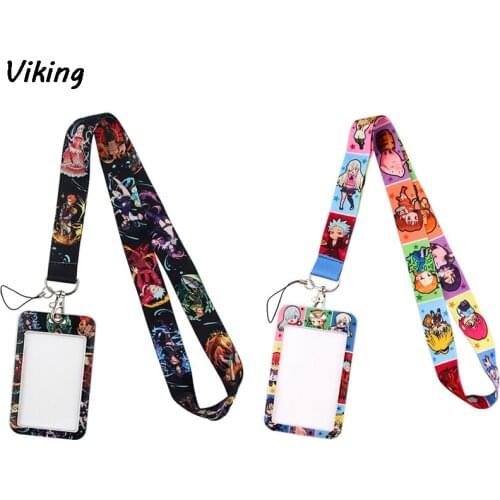 20pcs/lot G1858 Cartoon Card Holders Case Phone Key Badge Camera USB Holders Neck Rope Lanyard with Keyring