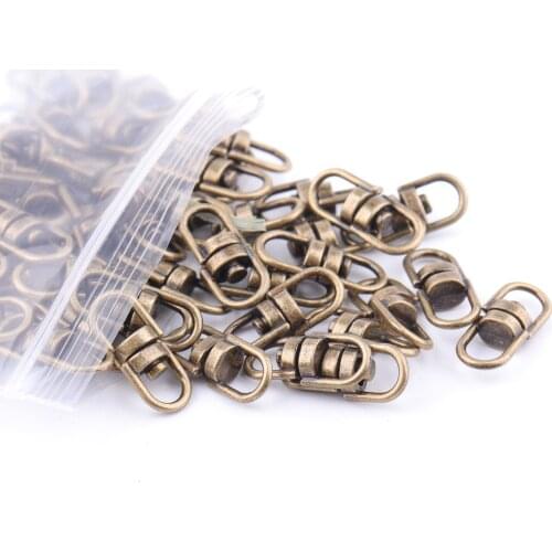 30pcs Swivel Connectors Keyring Connectors Keychain Connectors Metal Swivel Ring Connectors Swivel Clasps for Key Chain