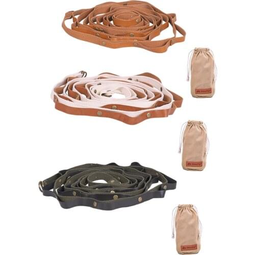 5M Outdoor ing Pope Multifunctional PU Leather Clothesline With Storage Bag For Hiking Picnic Camping Travel Use