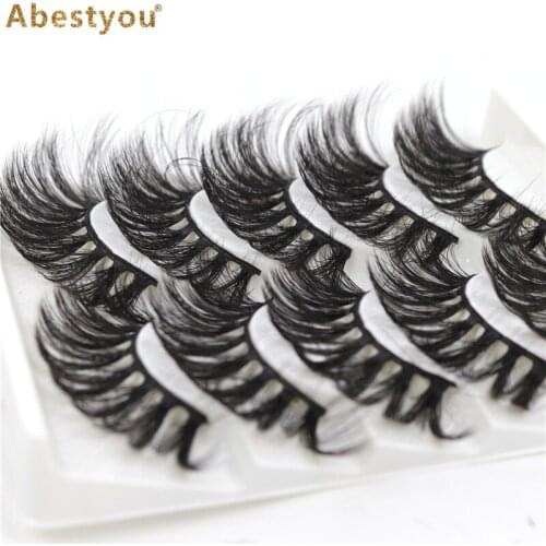 Abestyou 5pairs Eyelashes Wholesale 6D Mink Lashes Natural False Eyelashes Long Faux Cils Bulk Maquillaje Wholesale Lashes