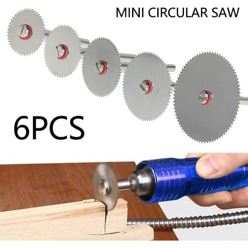 6pcs Mini Electric Circular Saw Blade Grinding Cut Off Disc Woodworking Cutting Wheel Dremel Metal Wood Cutter Power Tool