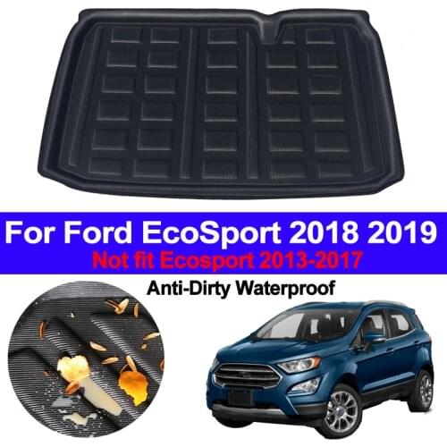 Car Auto Rear Boot Cargo Liner Trunk Floor Mat Carpets Luggage Tray Mats Pad Mat Carpet For Ford EcoSport 2018 2019 Car Styling