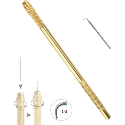 Bronze Ventilating Making Lace Wig Knitting Holder & Needles Kit Crochet Hair Salon Tools & Accessories Lace Wigs