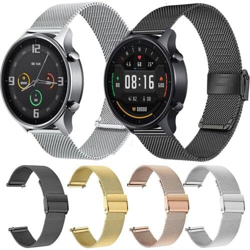 For Xiaomi Mi Watch Color Milanese Watchband Strap Replacement Watch Band for Huawei Watch GT GT2e GT2 Pro Bracelet Wristband