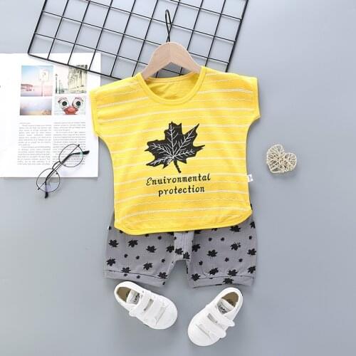 Childrens Summer Wear Baby Newborn Sets For Girls Clothes Toddler Kids Boy Clothing Set Short Sleeve Suits Child Clothes Outfit