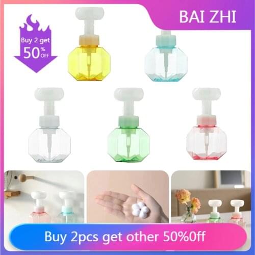 Flower Soap Foam Pump Dispenser Refillable Hand Soap Dispenser Clear Bottle Kitchen Bathroom Shampoo Dispensers Supplies