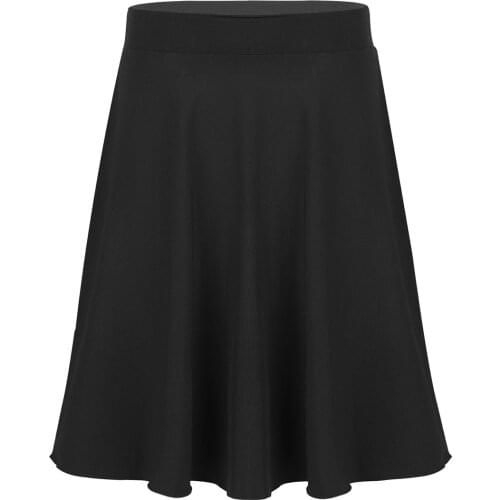 Big Girls Skirt Solid Color Lightweight Stretchy A-Line Skater Skirt for Casual Party Summer Teenager Children Girls Clothes
