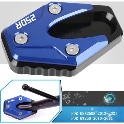 FOR SUZUKI GW250 GSX250R GSX 250 R 2013-2021 2020 Motorcycle Kickstand Side Stand Extension Pad Plate Covers Foot Pegs Protector