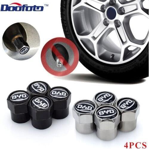 Doofoto 4x Car Valve Caps For BYD F3 F0 S6 F3R F0 F 3 Accessories Wheel Tyre Tire Stem Cover Styling Decoration Protective Cover
