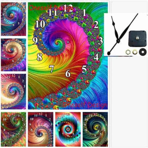 Diamond painting cross stitch with Mechanical clock 5d diamond embroidery clock diamond mosaic sale home decortion wall sticker