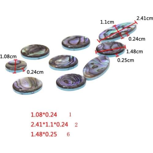Pack of 9 Finest DIY Saxophone Button Inlays Inlaid for Alto/Soprano/Tenor Sax Replacement Parts