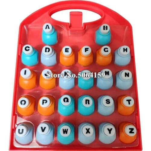 26 English letter / alphabet craft hole punch set Scrapbook Handmade punchers paper cutter