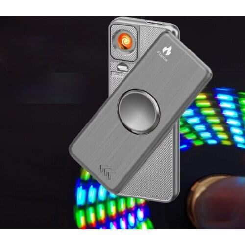 Creative New Strange Rotating Gyro Cigarette Lighter USB Charging Lighter Fingertip Gyro Tobacco Accessories Cool Encendedores