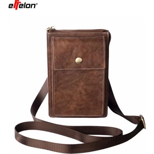 New Universal PU Leather Cell Phone Bag Shoulder Pocket Wallet Pouch Case Neck Strap For iPhone/Samsung/Sony/LG/HTC/Nokia/Asus