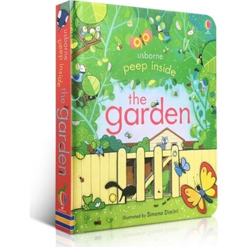 Peep Inside The Garden English Educational 3D Flap Picture Books Baby Children Reading Book