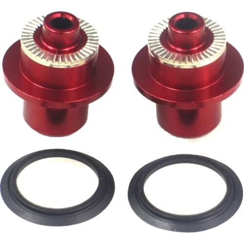 Powerway MTB M64 front hub PHB-M64 aluminum alloy side covers AL7075 converters adaptors M5 5mm QR end caps Black Red