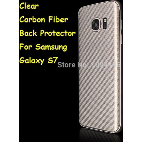 Durable 3D Anti-fingerprint Transparent Carbon Fiber Back Film Screen Protector Protective Guard For Samsung Galaxy S7 G9300