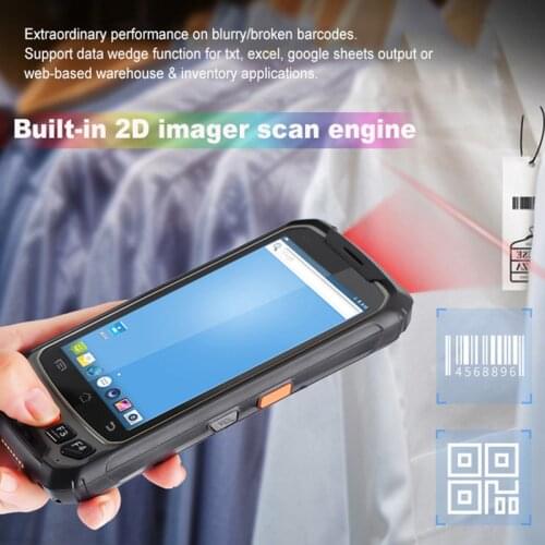 RUGLINE Handheld PDA Android Rugged POS Terminal 1D 2D Barcode Scanner WiFi 4G Bluetooth GPS PDA Barcode Reader Data Capture