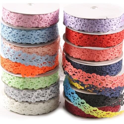 Width 2.5cm Lace Ribbons For Crafts DIY Embroidered Sewing Accessories Fabric Wedding Decoration Flower Ribbon Materials C2422