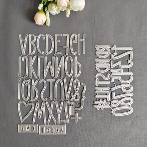 Cutting Dies Stencil Numbers Letters Metal DIY Scrapbooking Album Paper Card Template Mold Embossing Decoration Stickers Diy Vin