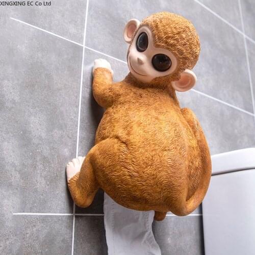 Cute Wall-mounted Toilet Paper Holder Toilet Toilet Roll Paper Tube Rack Creative Personality Free Punch Paper Towel Holder