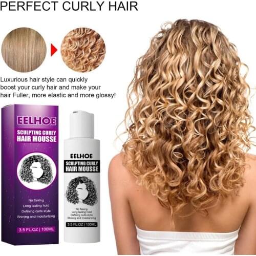 100ml Long Lasting Hair Mousse Brighten Hair Color Natural Curl Boost Sculpting Hair Bounce Cream for Women