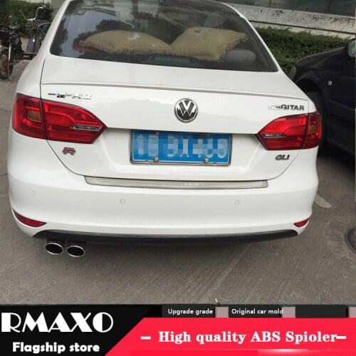 For Volkswagen Sagitar Spoiler 2012-2014 Jetta High Quality ABS Material Car Rear Wing Primer Color Rear Spoiler