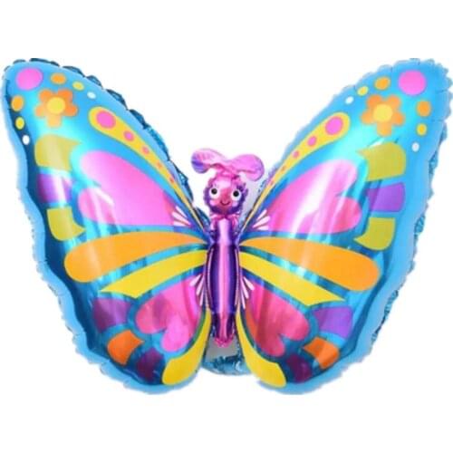48.5*76cm Butterfly Foil Balloon for Birthday Party Decoration Lovely Cartoon Animal Baloon Kids Gift Wedding Decor Supplies