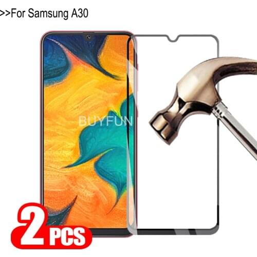 2Pcs Full Cover Tempered Glass For Samsung Galaxy A10 A20 A30 Phone Screen Protector Film Safety Glas For Sumsung A40 A50 A70
