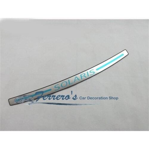 For Hyundai VERNA/Solaris 2010 to 2014 High quality stainless steel rear windowsill panel,Rear bumper Protector Sill Car-styling