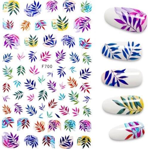 1 Sheet 3D Manicure Love Letter Flower Sticker for Nails Inscriptions Nail Art Decoration Water Sliders Tips Nail Salon Design