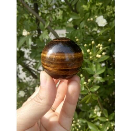 1pcs Pretty natural tiger eye stone sphere ball reiki healing spar help with meditation