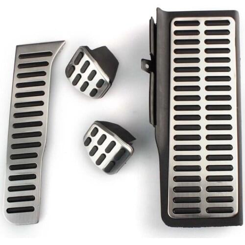 TAIHONGYU 4Pcs Set Sports Fuel Brake Pads Clutch Foot Rest MT Pedals fit for VW Beetle Jetta MK6
