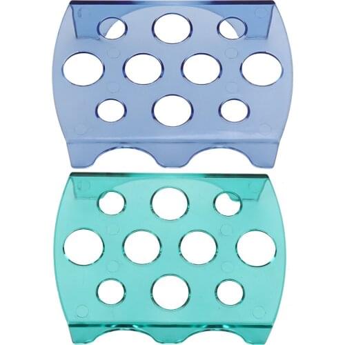 6pcs 9 Holes Tattoos Ink Cup Holder Light Color Material Good Color Material Holder Ink Cups Holder Color Cup Base Supply Wholes