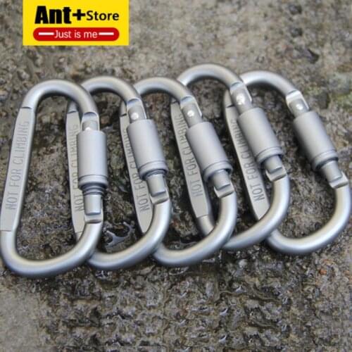 6pcs/lot Carabiner Travel Kit Camping Equipment Alloy Aluminum Survival Gear Camp Rock Climbing Hook Mosqueton Carabiner