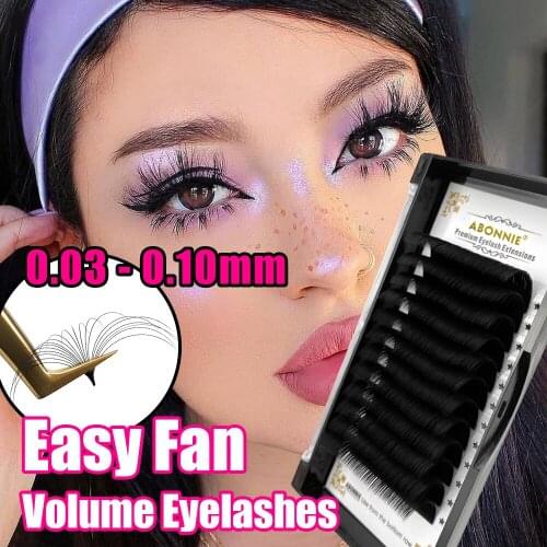 Lakanaku Auto Easy Fanning Volume Fans Trays Easy Blooming Eyelash Extension Premium Matte Black Eyelash Extension Easy Fans